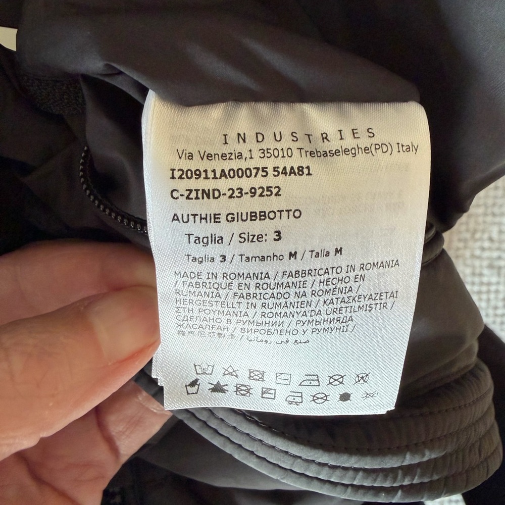 Men’s Moncler Black Matte Biker Puffer Jacket M sz 3 - Picture 11 of 16